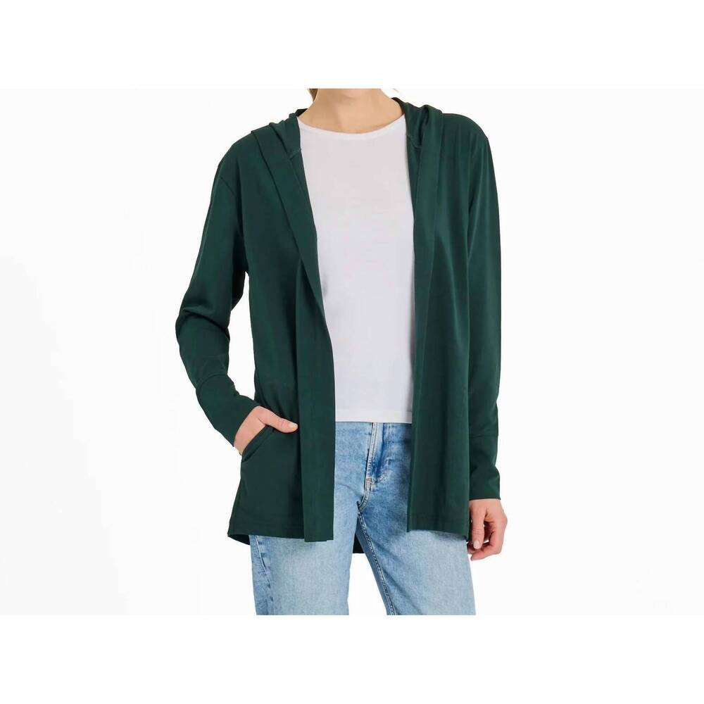 NEW LIFE IS GOOD crusher flex cardigan in treeline green